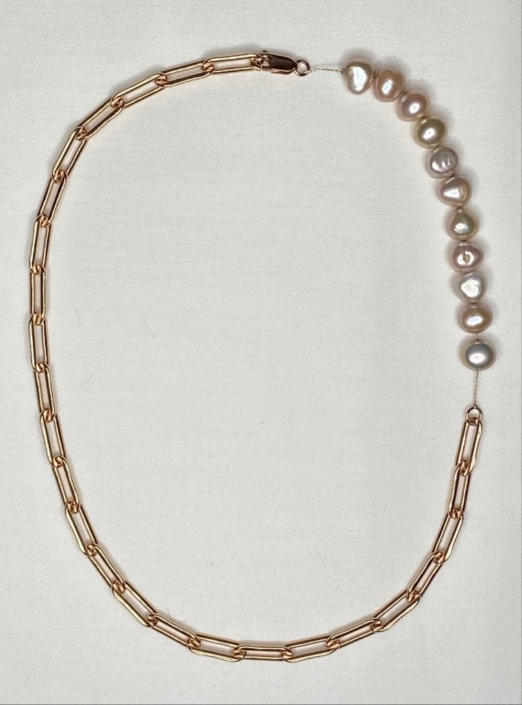 Ashton Gold Half Chain Bracelet in White Pearl | Kendra Scott